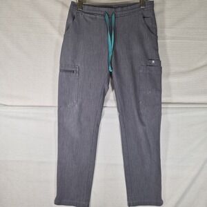 FIGS Technical Collection Scrub Pants Women XXS Petite Gray Elastic Waist...